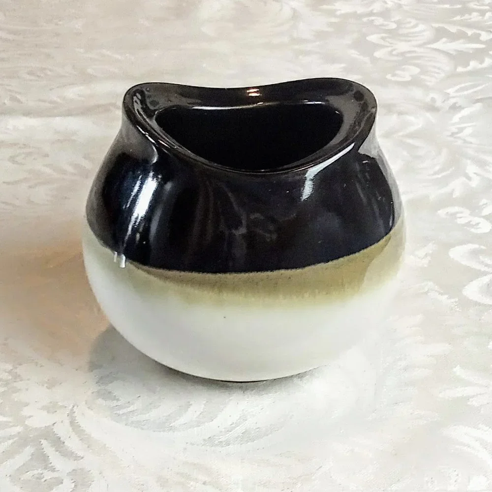 Sango Nova Black Ceramic Sugar Bowl